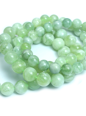 天然高品质青提奶盖单圈手链岫玉男女礼物闺蜜石头绿色水晶手串