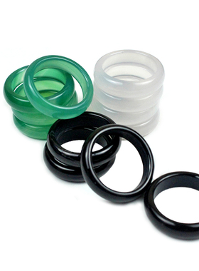 手持DIY绿红黑色玛瑙戒指跑环