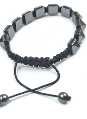 编织可调节黑色学生礼物手饰品