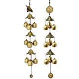 Продвижение бесплатно доставка Dafeng Bell Vinging Drotting Creative Metal 3 Floor 9 Bell House Towing Shop Door Door Pendant