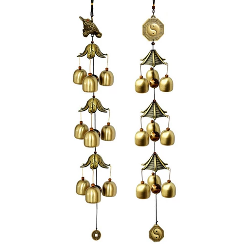 Продвижение бесплатно доставка Dafeng Bell Vinging Drotting Creative Metal 3 Floor 9 Bell House Towing Shop Door Door Pendant