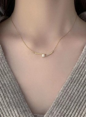 hefang925纯银何方筷子项链