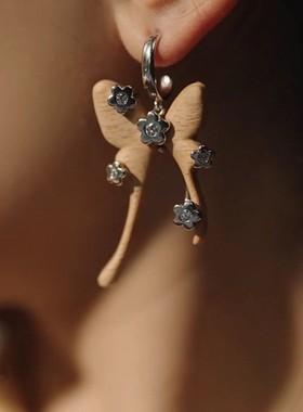 hefang925纯银何方蝴蝶印章项链