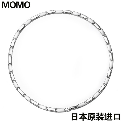 日本正品MOMO治颈椎纯钛项圈保健项链锗磁疗项链抗疲劳防辐射项链 - 图0