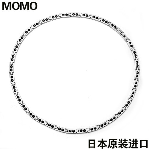 日本正品MOMO治颈椎纯钛项圈保健项链锗磁疗项链抗疲劳防辐射项链 - 图1