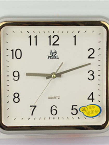 Mingzhuxing brand home clock school classroom square 14-inch wall clock ultra-quiet scanning wall clock three-dimensional word clock