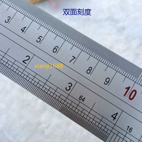 绘图工具尺子 刻度钢尺15/20/30/40/50/60/100/150CM加厚钢尺 - 图2