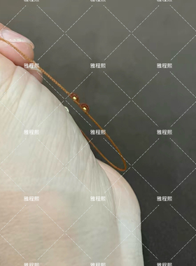 18k金mini微缩巧克力棕熊耳朵手链1.0