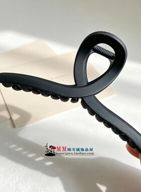 磨砂黑色大号抓夹简约盘发鲨鱼夹