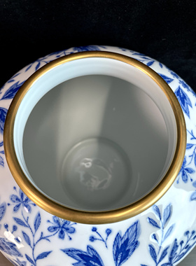 釉下彩客厅日本花瓶日本noritake