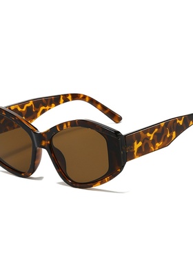 跨境欧美个性太阳镜  新款复古嘻哈猫眼墨镜潮时尚太阳眼镜女