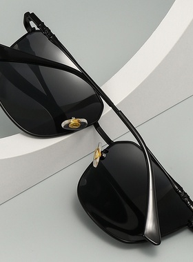 新款金属偏光太阳镜男士变色墨镜防紫外线开车眼镜现货5095