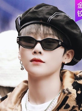 小框不规则太阳镜跑男宋祖儿墨镜明星网红同款凹造型jennie