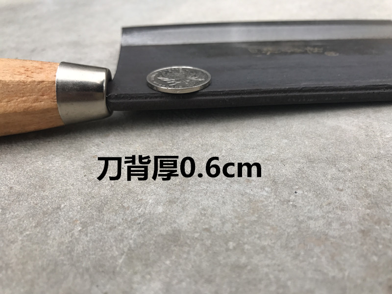 赵学林碳钢家用菜刀 锋利 切菜饭店酒店厨房厨师弯背作老式传统刀 - 图1