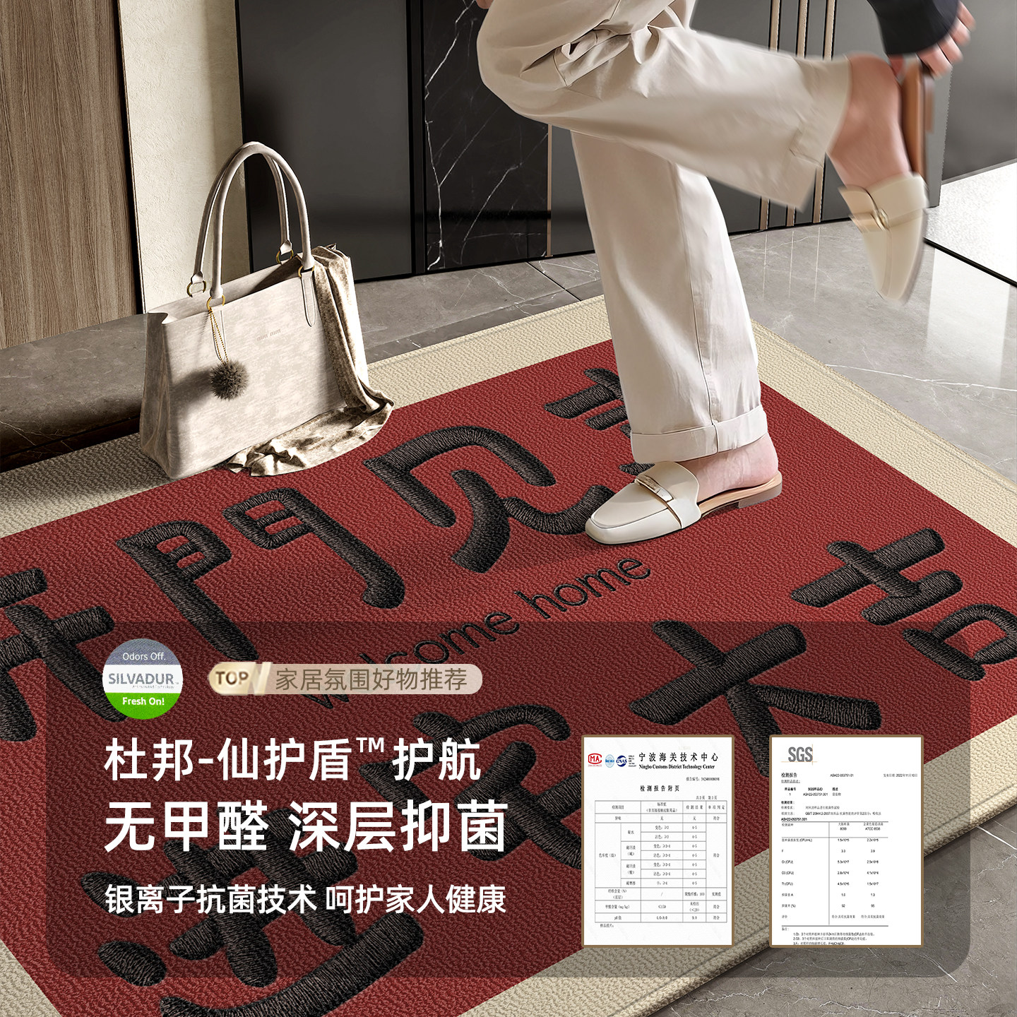 红色地垫入户门地毯2025新款乔迁高级门口专用脚垫家用防滑进门垫,淘宝优惠券,粉丝福利购,淘宝优惠卷