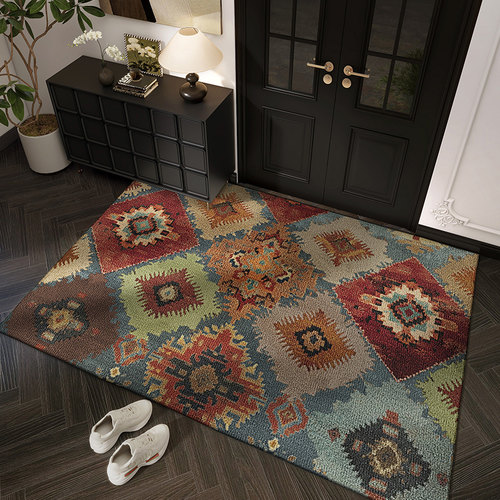 入户门地垫家用脚踏垫新款轻奢高级感地毯防滑门口地垫门外脚垫子 - 图0