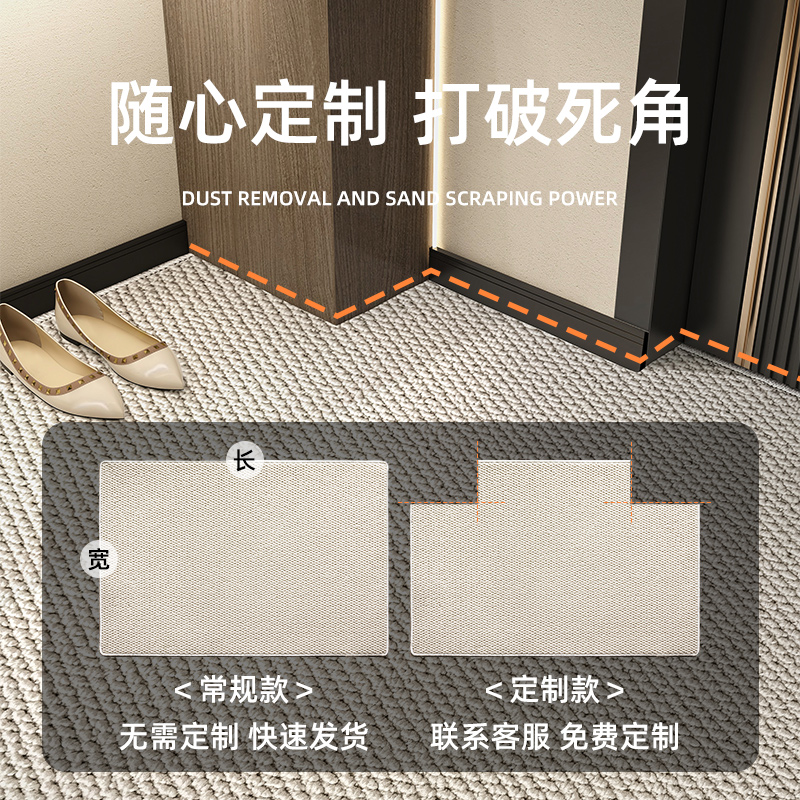 入户门地垫门垫家用门口耐脏进门入门地毯可裁剪玄关垫子防滑脚垫 - 图2