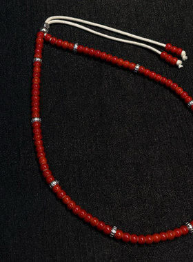 捷克白心琉璃珠项链直径约6.5mm