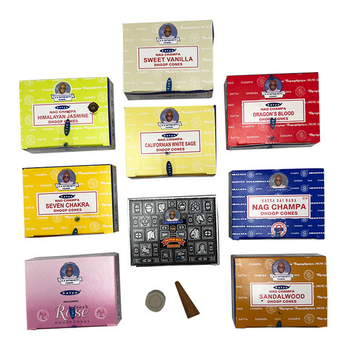 特价原装正品印度赛巴巴Nag Champa真理SATYA黄花香天然塔香薰香 - 图2