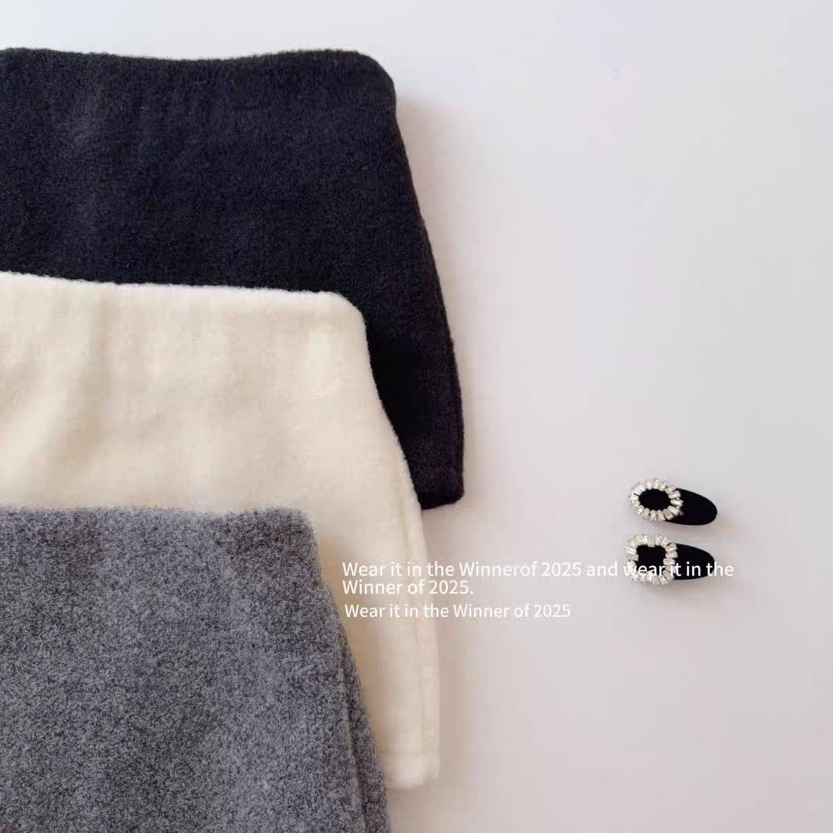 儿童韩系半身裙25秋冬新款女宝时髦百搭a字复古毛毛短裙包臀裙潮,淘宝优惠券,粉丝福利购,淘宝优惠卷