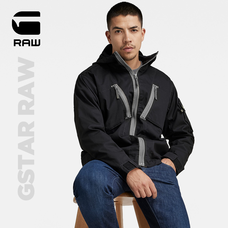 G-Star Raw 2022新款男士运动款连帽衬衫式外套D21064