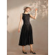 Pink and Blue Wardrobe 2026 Summer New Style Elegant Heavy Industry Bead Diamond Dress Dress Vest Style Little Black Dress