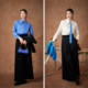 Pink and Blue Wardrobe 2026 Spring New Style Embroidered Casual Blue Shirt for Women