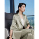 BBLLUUEE pink blue wardrobe 2026 summer bright silky acetate suit jacket for women