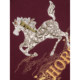 Pink Blue Wardrobe 2026 Spring and Autumn Zodiac Horse Ingenious Embroidered Top Women's Relaxed and Comfortable Casual Hooded Sweatshirt