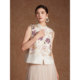 Pink and blue wardrobe 2026 spring and summer new Chinese style three-dimensional sequin embroidered sleeveless vest women's short cardigan