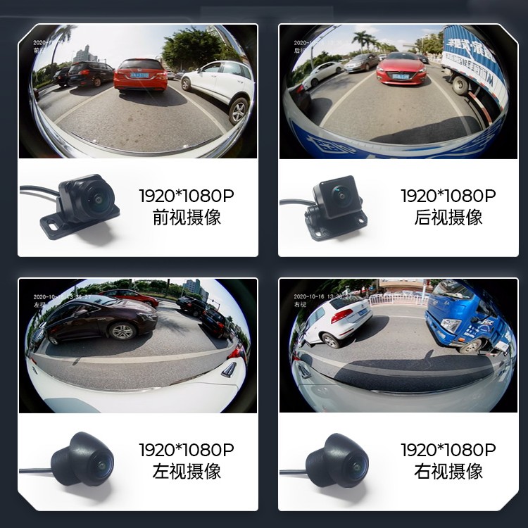 泊乐专用360度全景镜头 360全景行车记录仪前后左右高清1080P镜头