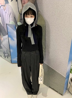 连帽围巾休闲女秋冬针织