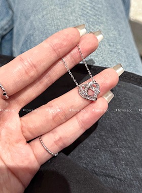 爱心形绳结设计简约高级感项链