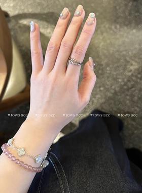 天然草莓晶手链女粉水晶葫芦手串