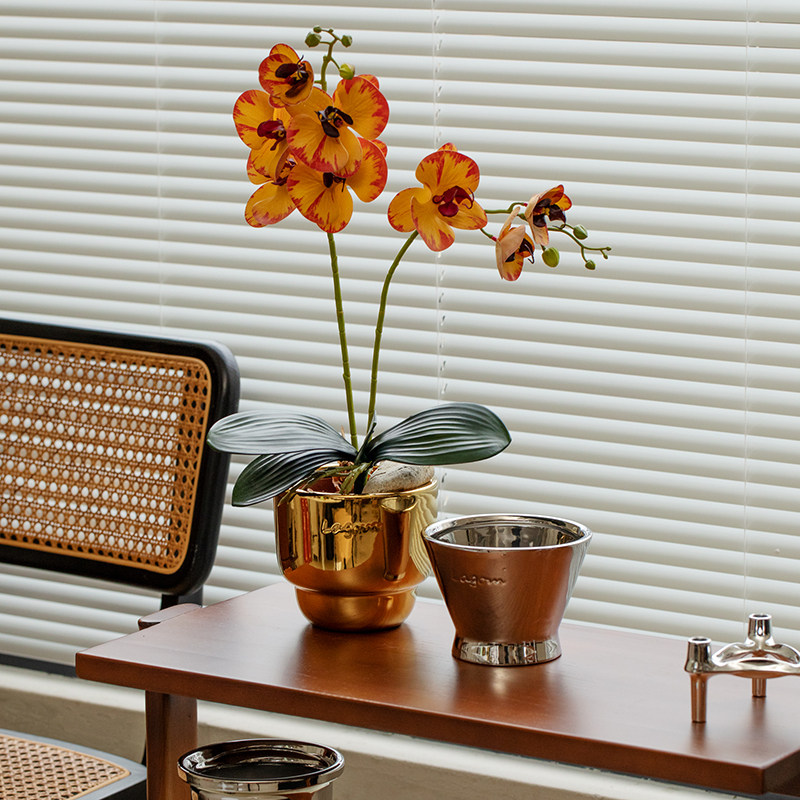 北欧轻奢ins电镀金色银色陶瓷花盆花瓶摆件简约创意个性盆栽盆器,淘宝优惠券,粉丝福利购,淘宝优惠卷