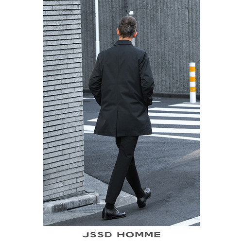 JSSD HOMME 春秋季新款日苯三醋酸男士商务休闲中长款风衣外套男 - 图0