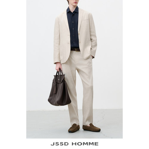 JSSD HOMME NEW MONEY 新老钱风迪木尔风男士亚麻休闲裤男长裤男 - 图2