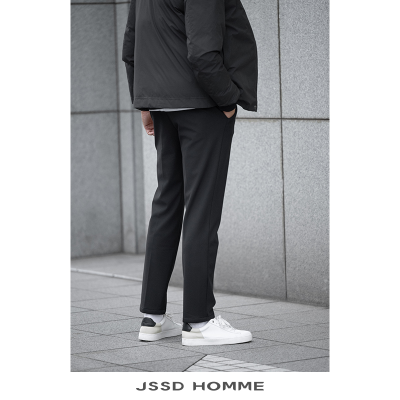 JSSD HOMME 冬季加厚休闲裤男士抗菌发热通勤休闲直筒长裤男新款 - 图1