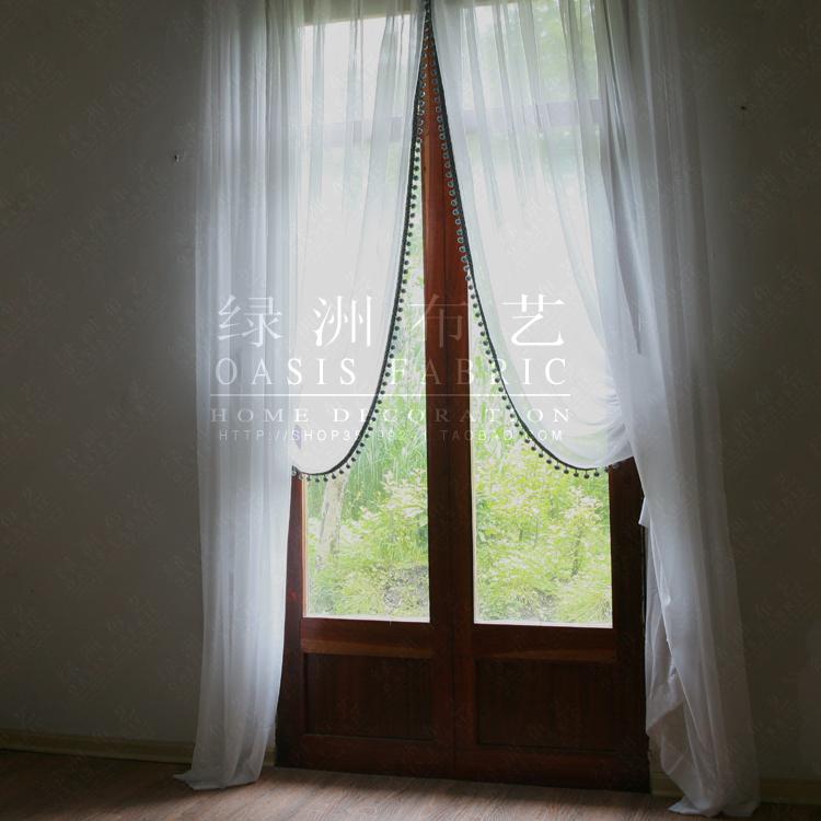 【禾迈】简约 美式 法式 乡村 客厅 卧室 雪纺纱（白色) - 图2