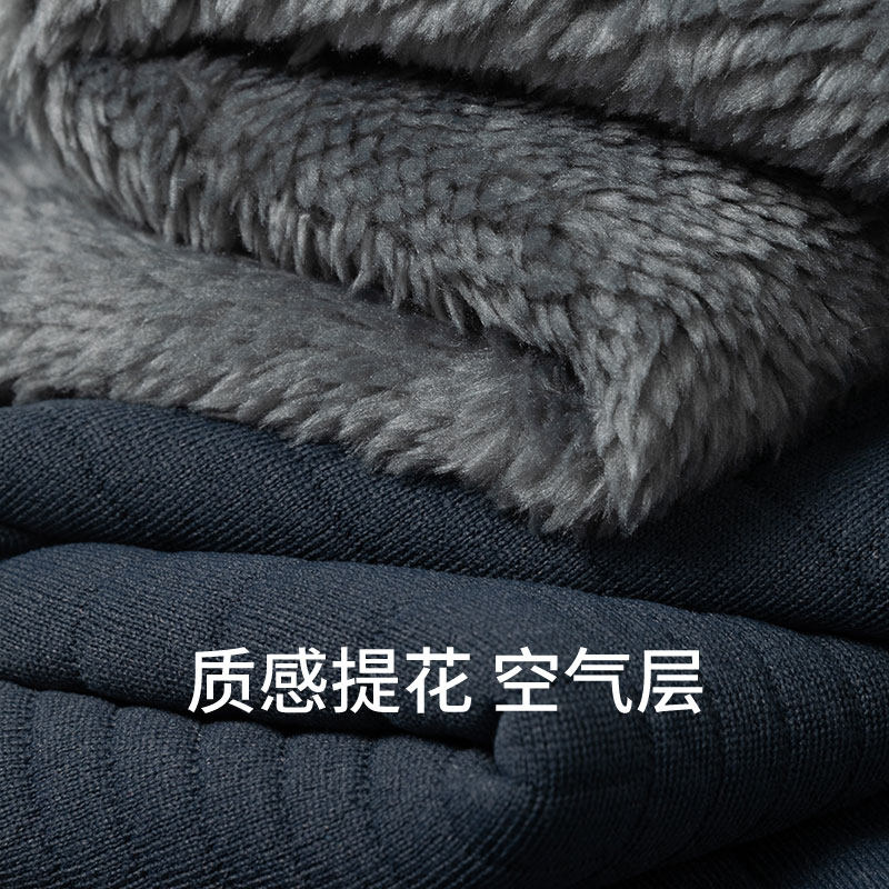 Shuya Men's Autumn and Winter Thick Lounge Clothes Set