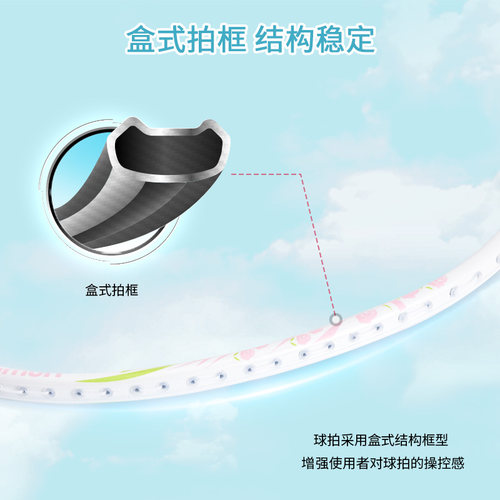 薰风旗舰店正品新款羽毛球拍复合碳素纤羽拍超轻双拍套装熏风RS01 - 图2