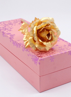 金箔玫瑰花送女友老婆情人节礼物