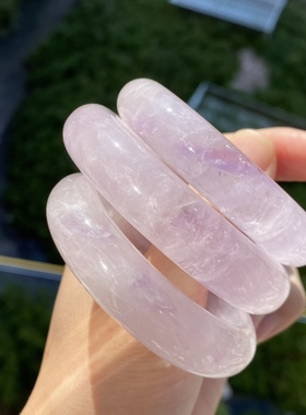 天然冰透薰衣草紫水晶手镯