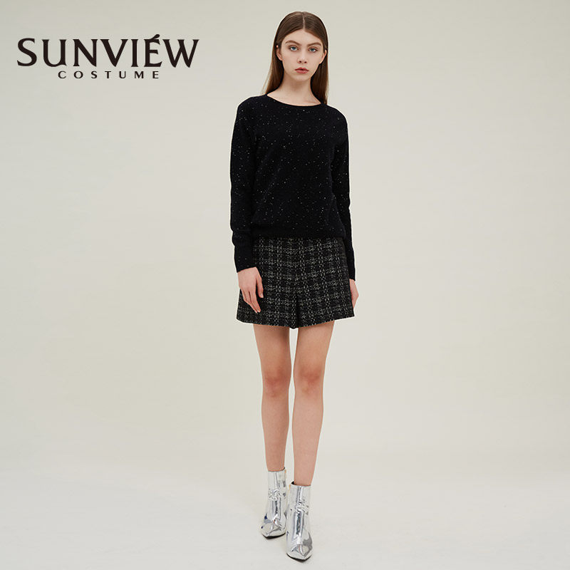 sunview /尚约纯色亮片bling简约 sunview尚约毛衣