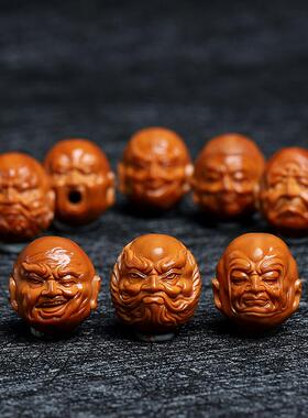 橄榄核手串写实十八罗汉双面雕刻苏工纯手工核雕文玩把件手链男女