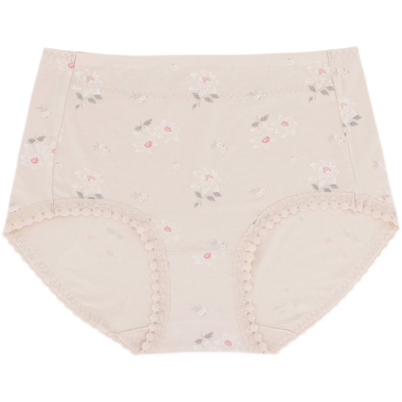 内裤女士高腰三角莫代尔料蕾丝边无痕包臀植物花卉狼兄兔妹底裤头,淘宝优惠券,粉丝福利购,淘宝优惠卷
