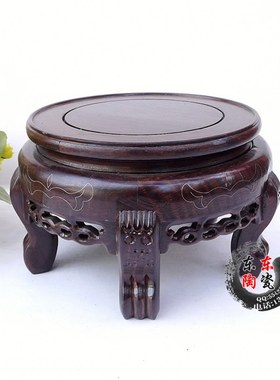 实木底座雕花工艺品
