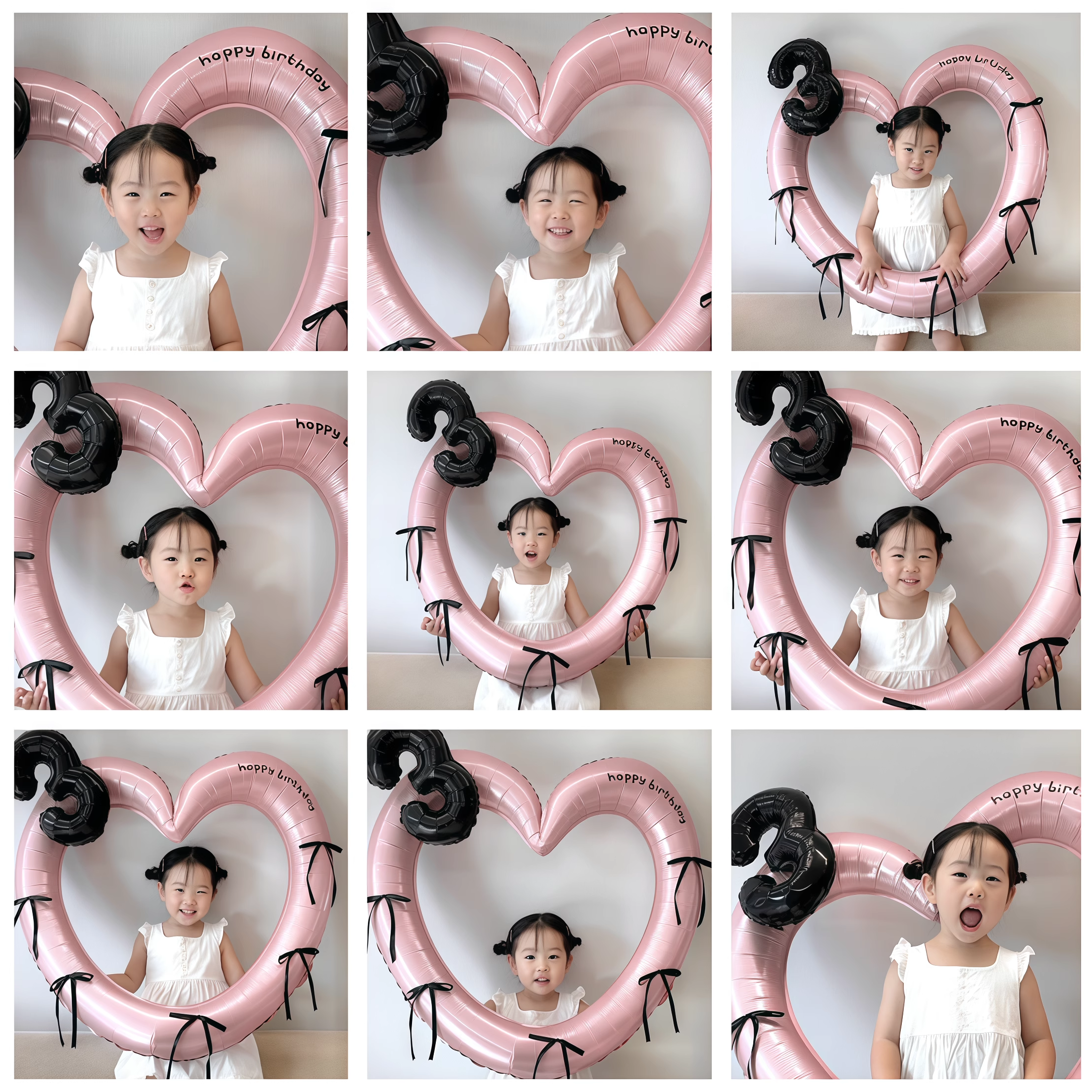 粉色生日派对镂空大爱心铝膜相框儿童装饰气球拍照道具男女孩布置,淘宝优惠券,粉丝福利购,淘宝优惠卷