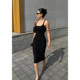 Women's I-shaped narrow shoulder bag hip vest dress