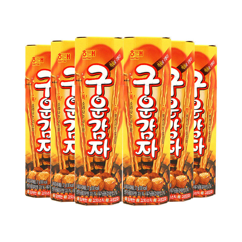 韩国进口食品海太烤马铃薯棒x6盒饼干土豆薯条办公解馋休闲零食品